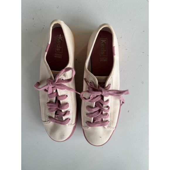 Keds Dream Foam WF61315 Size 7.5 Platform Sneakers Cream Rose Peach - Picture 5 of 8